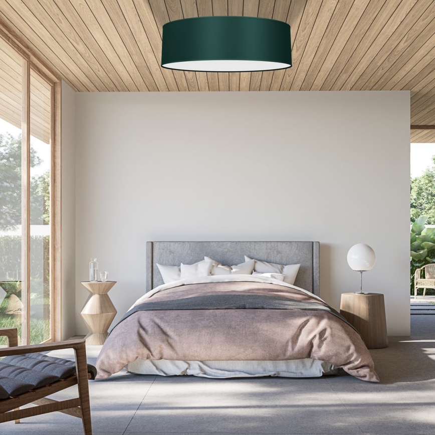 Taklampa  VERDE 3xE27/60W/230V d. 60 cm grön