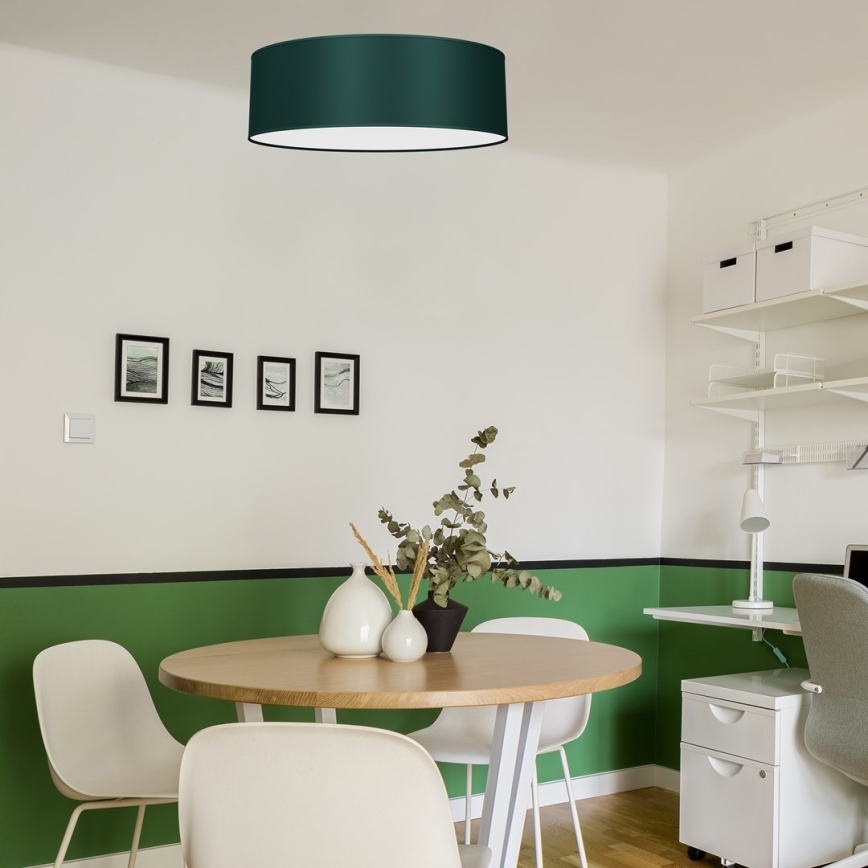 Taklampa  VERDE 3xE27/60W/230V d. 60 cm grön