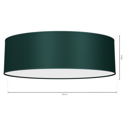 Taklampa  VERDE 3xE27/60W/230V d. 60 cm grön