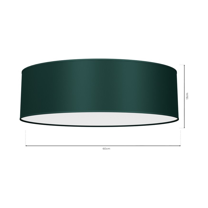 Taklampa  VERDE 3xE27/60W/230V d. 60 cm grön