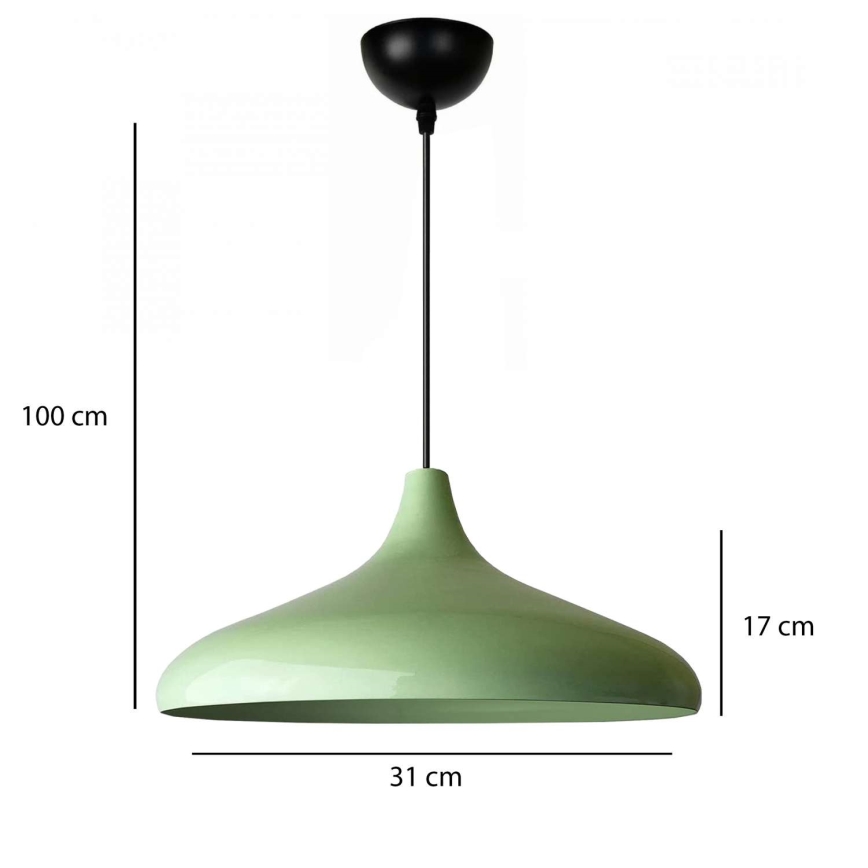 Taklampa VULCANO 1xE27/40W/230V grön