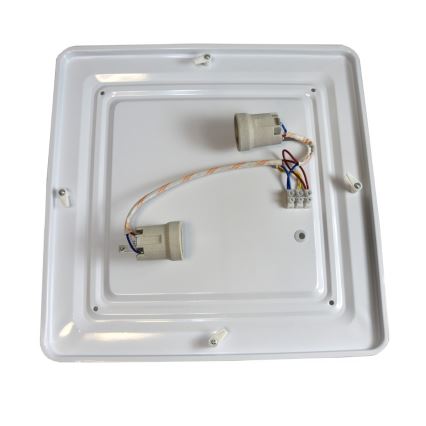 Taklampa WILTON 2xE27/60W/230V 37,5x37,5 cm svart