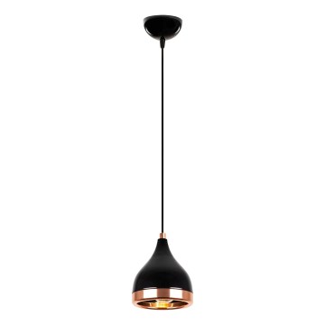 Taklampa YILDO 1xE27/40W/230V svart/koppar