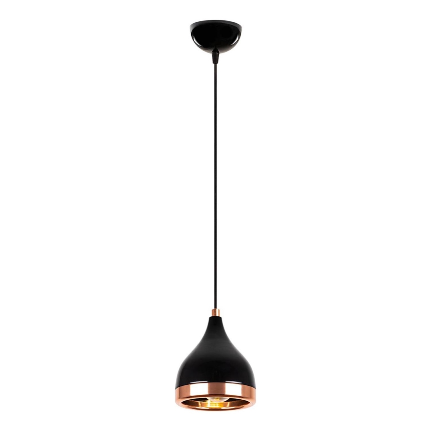 Taklampa YILDO 1xE27/40W/230V svart/koppar