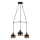 Taklampa YILDO 3xE27/40W/230V svart/koppar