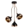 Taklampa YILDO 3xE27/40W/230V svart/koppar