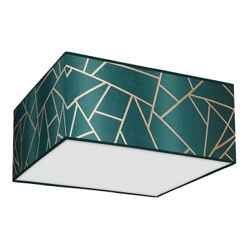 Taklampa  ZIGGY 2xE27/60W/230V grön/gold