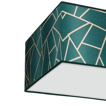 Taklampa  ZIGGY 2xE27/60W/230V grön/gold