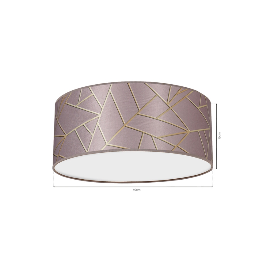 Taklampa  ZIGGY 2xE27/60W/230V rosa /gold