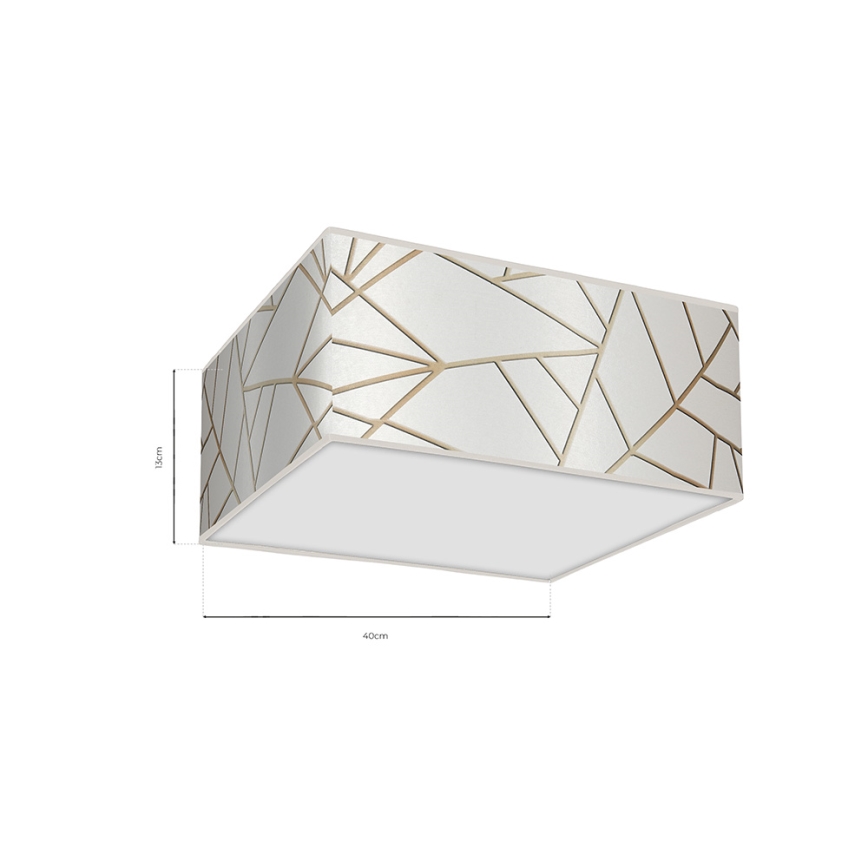 Taklampa  ZIGGY 2xE27/60W/230V vit /gold