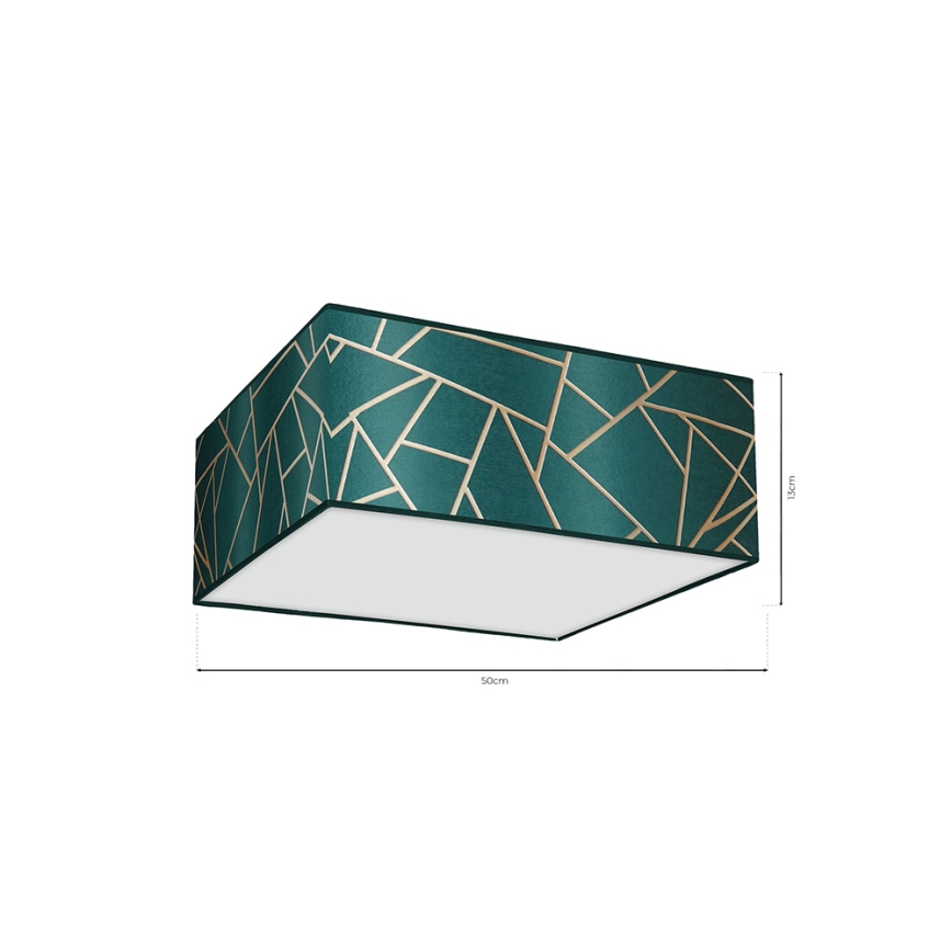 Taklampa  ZIGGY 3xE27/60W/230V grön/gold