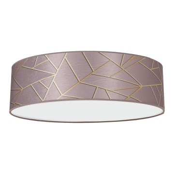Taklampa  ZIGGY 3xE27/60W/230V rosa /gold