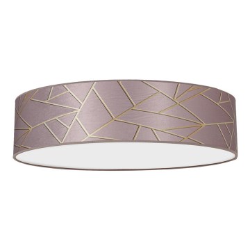 Taklampa  ZIGGY 3xE27/60W/230V rosa /gold