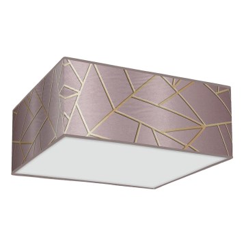 Taklampa  ZIGGY 3xE27/60W/230V rosa /gold