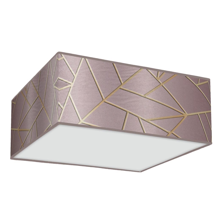 Taklampa  ZIGGY 3xE27/60W/230V rosa /gold