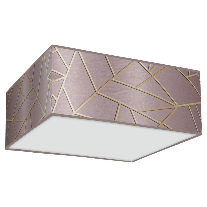 Taklampa  ZIGGY 3xE27/60W/230V rosa /gold