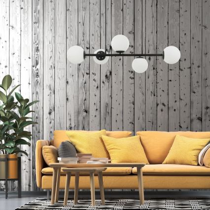 Taklampan MADDIE 5xE14/5W/230V svart