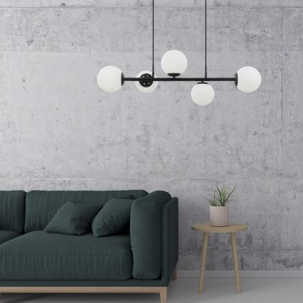Taklampan MADDIE 5xE14/5W/230V svart