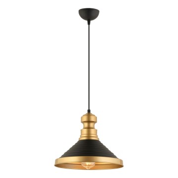 Taklampan MONZA 1xE27/40W/230V, 30 cm svart/guld