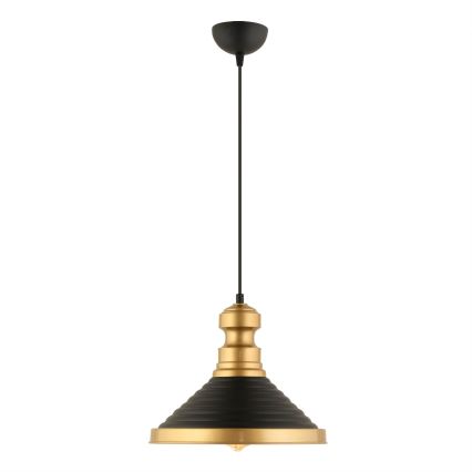 Taklampan MONZA 1xE27/40W/230V, 30 cm svart/guld