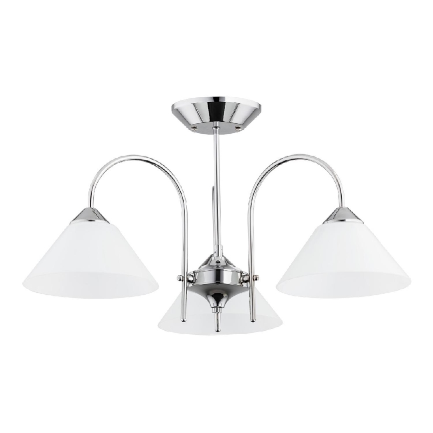 Takmonterad lampa TAPER 3xE27/15W/230V polerad krom