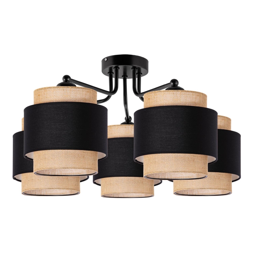 Takmonterad taklampa 5xE27/60W/230V beige