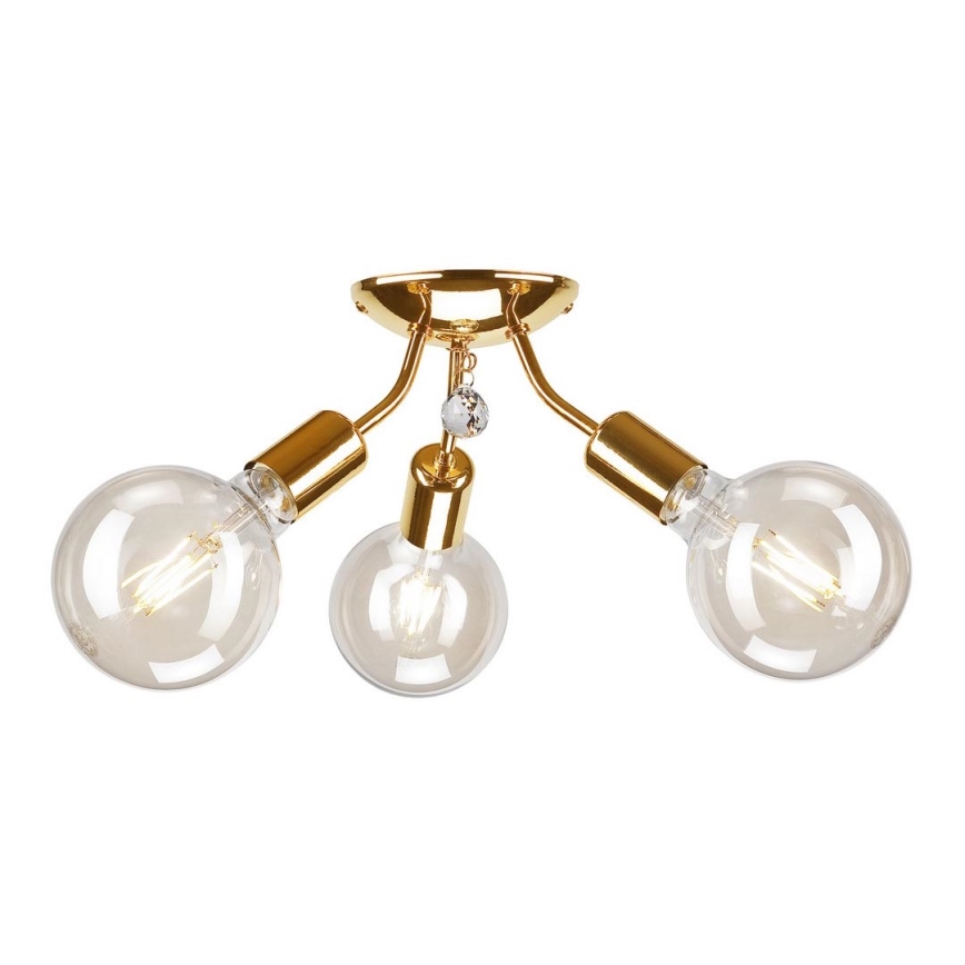 Takmonterad taklampa VIGGO 3xE27/60W/230V guld