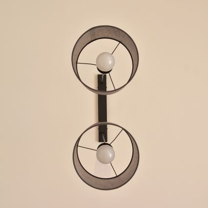 Takpendel ALBA 2xE27/15W/230V grå