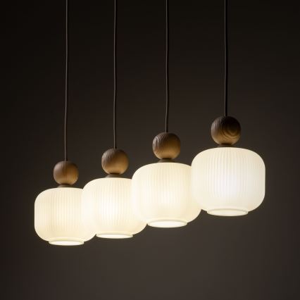 Takpendel BALLO med sladd 4xE14/10W/230V beige