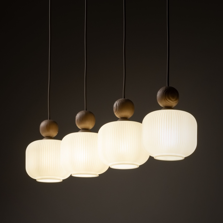 Takpendel BALLO med sladd 4xE14/10W/230V beige