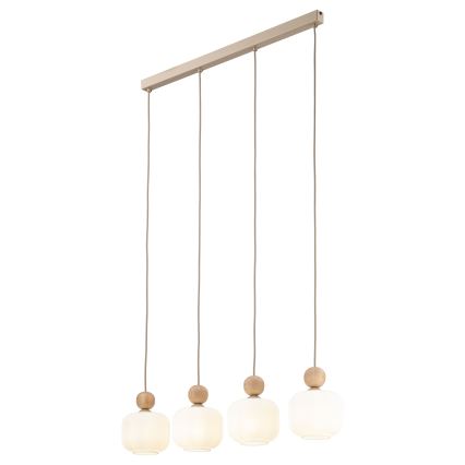Takpendel BALLO med sladd 4xE14/10W/230V beige