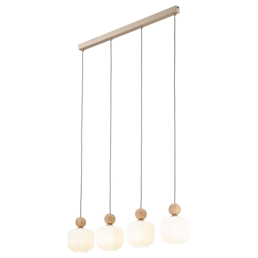 Takpendel BALLO med sladd 4xE14/10W/230V beige