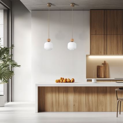 Takpendel BALLO på kabel 1xE14/10W/230V beige
