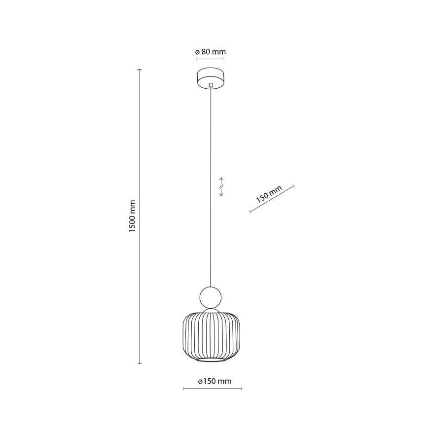 Takpendel BALLO på kabel 1xE14/10W/230V beige