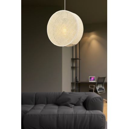 Takpendel BIG DRUM 1xE27/60W/230V krämfärgad