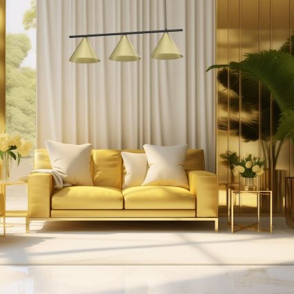 Takpendel CAPITAL 3xGX53/15W/230V guld