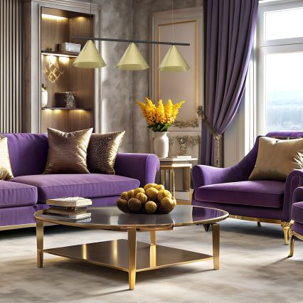 Takpendel CAPITAL 3xGX53/15W/230V guld