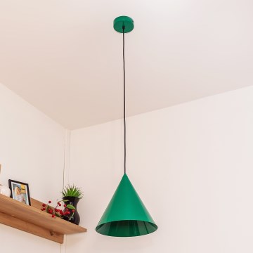 Takpendel ETNA II med sladd, 1x E27/15W/230V, Ø 25 cm, grön