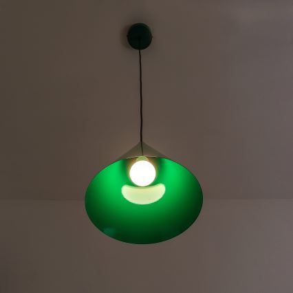 Takpendel ETNA II med sladd, 1x E27/15W/230V, Ø 25 cm, grön