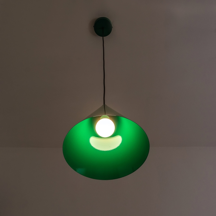 Takpendel ETNA II med sladd, 1x E27/15W/230V, Ø 25 cm, grön