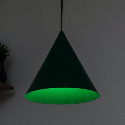 Takpendel ETNA II med sladd, 1x E27/15W/230V, Ø 25 cm, grön