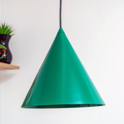 Takpendel ETNA II med sladd, 1x E27/15W/230V, Ø 25 cm, grön