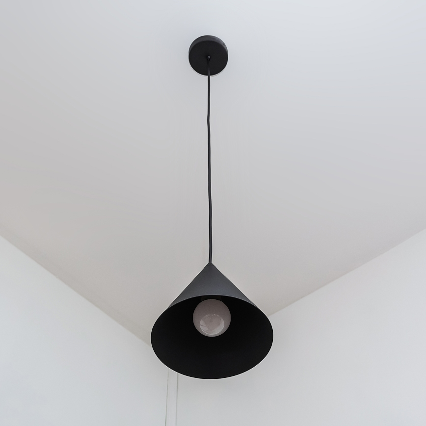 Takpendel ETNA II med sladd 1xE27/15W/230V Ø 18,5 cm svart