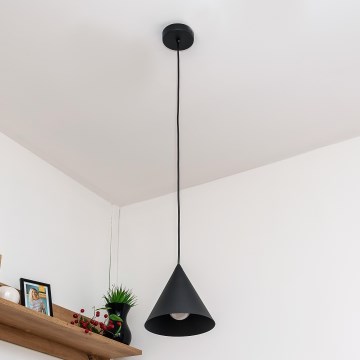 Takpendel ETNA med sladd 1xE27/15W/230V Ø 18,5 cm svart