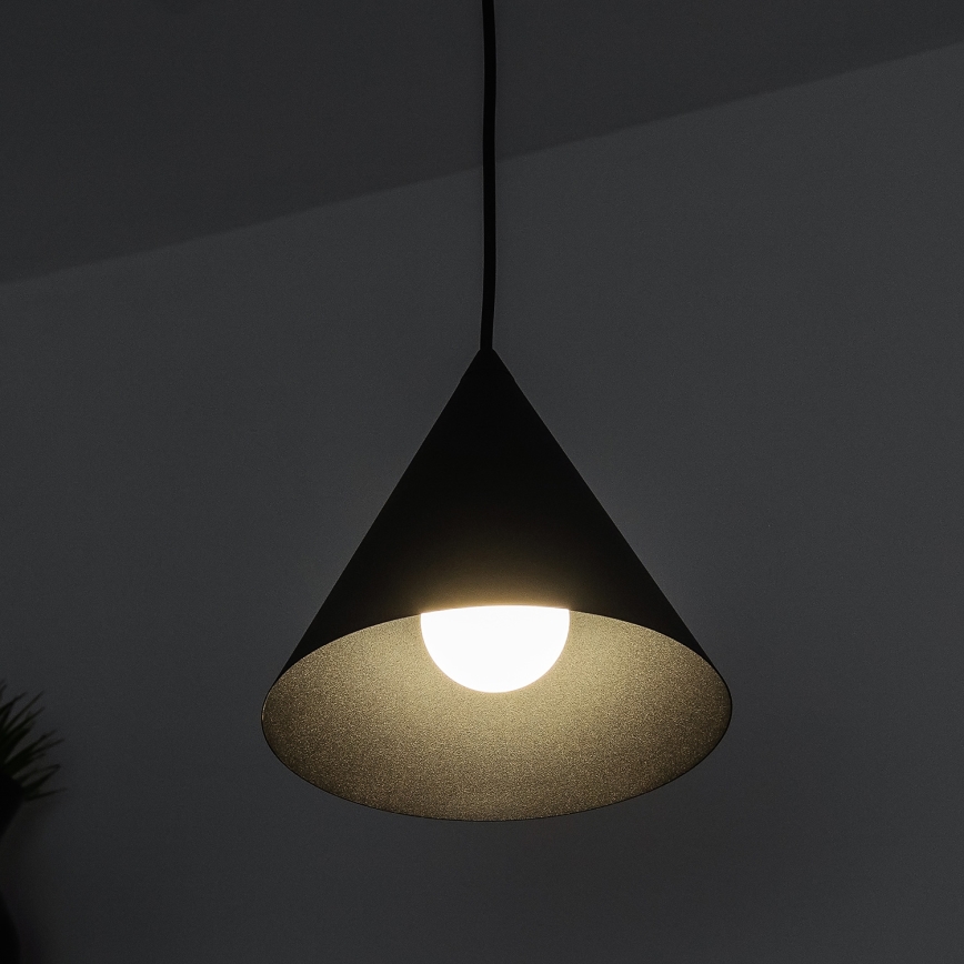 Takpendel ETNA med sladd 1xE27/15W/230V Ø 18,5 cm svart