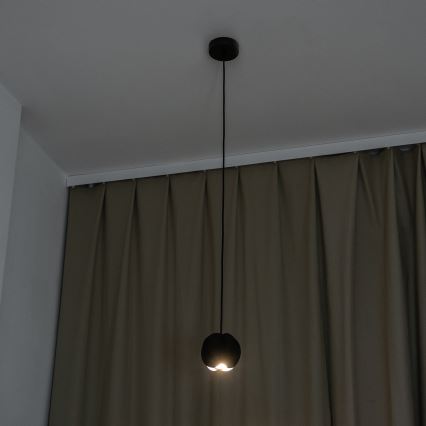Takpendel GAMBIT med kabel 1xGU10/10W/230V svart