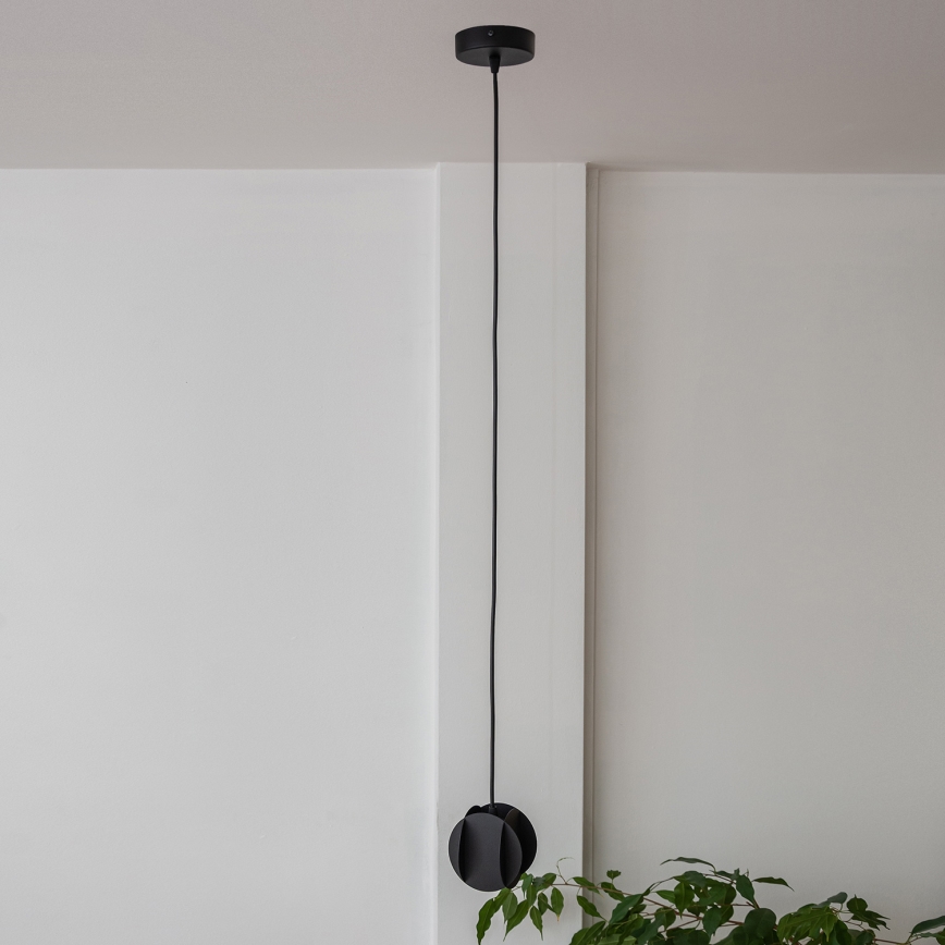 Takpendel GAMBIT med kabel 1xGU10/10W/230V svart