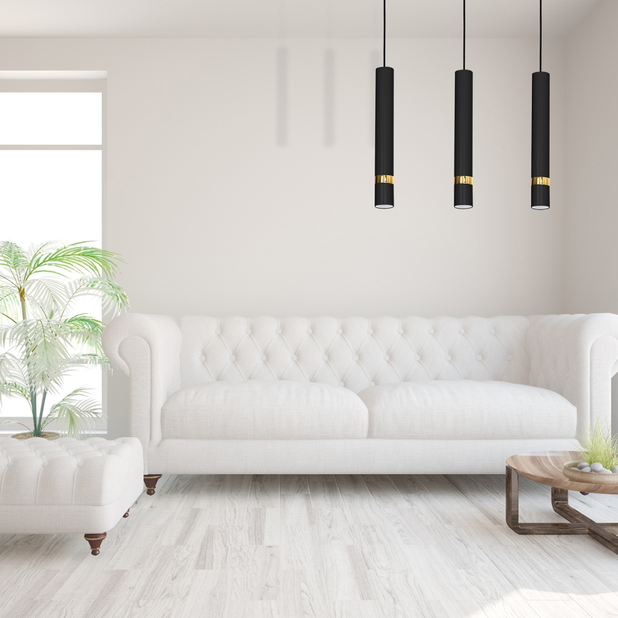 Takpendel JOKER 3xGU10/25W/230V svart/guld