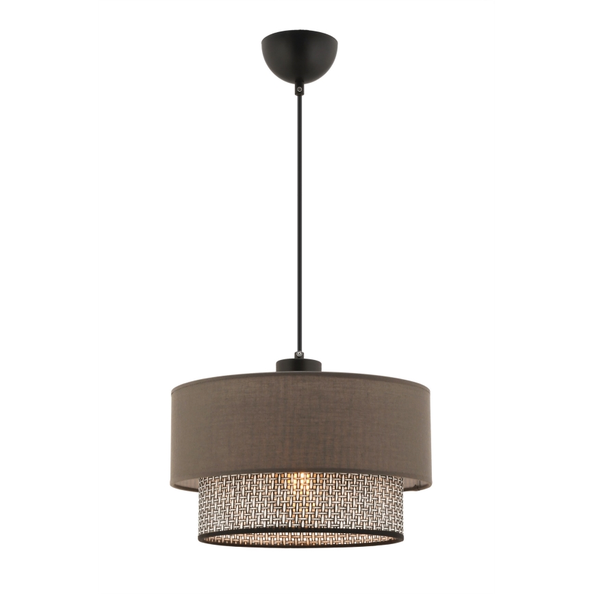 Takpendel med kabel ECHO 1xE27/60W/230V brun/grå