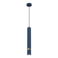 Takpendel med kabel JOKER 1xGU10/25W/230V blå/guld